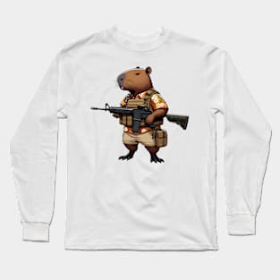 tactical capybara Long Sleeve T-Shirt